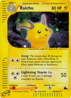 Raichu #H25 Raichu - Skyridge - #H25 - Pokemon TCG card