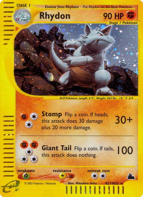 Rhydon - Skyridge - #H27 - Pokemon TCG card