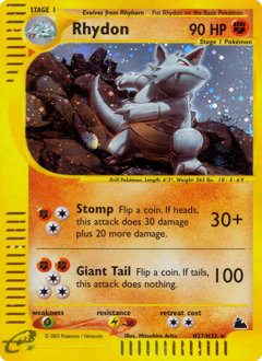 Rhydon #H27 Rhydon - Skyridge - #H27 - Pokemon TCG card