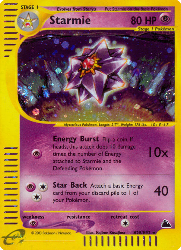 Starmie - Skyridge - #H28 - Pokemon TCG card