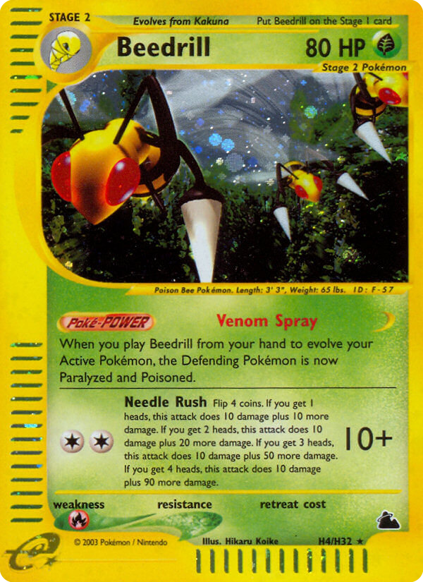 Beedrill - Skyridge - #H4 - Pokemon TCG card