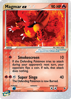 Magmar ex #100 Magmar ex - Ruby & Sapphire - #100 - Pokemon TCG card
