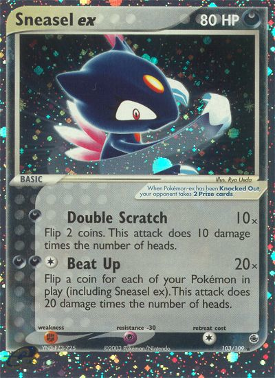 Sneasel ex - Ruby & Sapphire - #103 - Pokemon TCG card