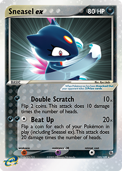 Sneasel ex - Ruby & Sapphire - #103 - Pokemon TCG card