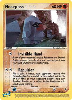 Nosepass #18 Nosepass - Ruby & Sapphire - #18 - Pokemon TCG card