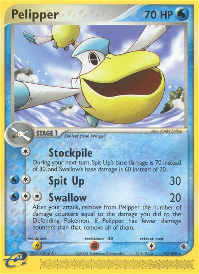 Pelipper - Ruby & Sapphire - #19 - Pokemon TCG card