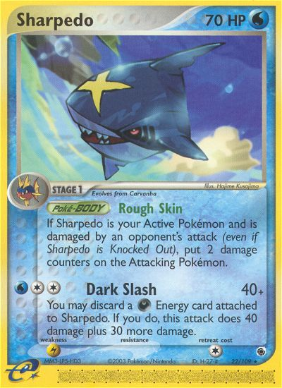 Sharpedo - Ruby & Sapphire - #22 - Pokemon TCG card