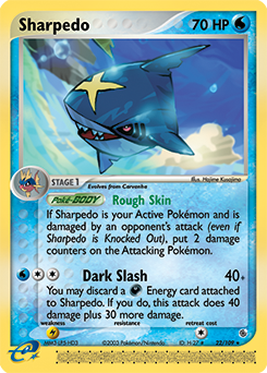 Sharpedo #22 Sharpedo - Ruby & Sapphire - #22 - Pokemon TCG card