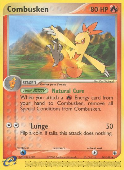 Combusken - Ruby & Sapphire - #28 - Pokemon TCG card