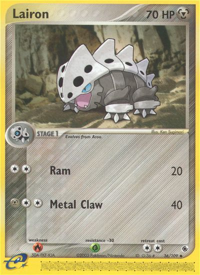 Lairon - Ruby & Sapphire - #36 - Pokemon TCG card