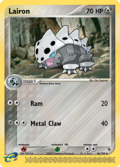 Lairon #36 Lairon - Ruby & Sapphire - #36 - Pokemon TCG card
