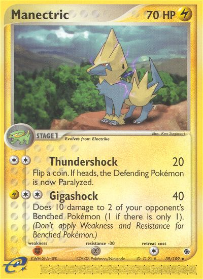 Manectric - Ruby & Sapphire - #39 - Pokemon TCG card