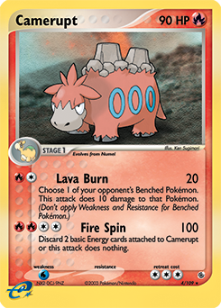 Camerupt #4 Camerupt - Ruby & Sapphire - #4 - Pokemon TCG card