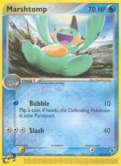 Marshtomp - Ruby & Sapphire - #40 - Pokemon TCG card