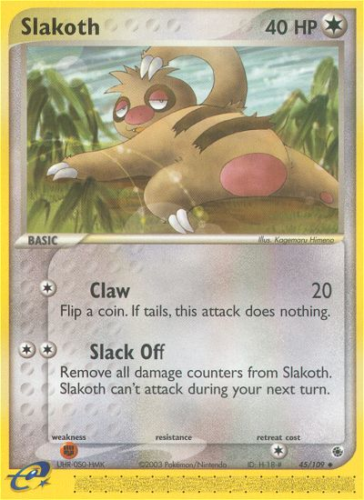 Slakoth - Ruby & Sapphire - #45 - Pokemon TCG card