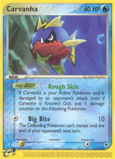 Carvanha - Ruby & Sapphire - #51 - Pokemon TCG card