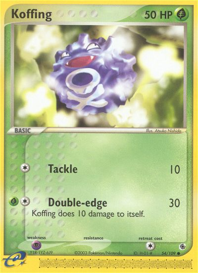 Koffing - Ruby & Sapphire - #54 - Pokemon TCG card