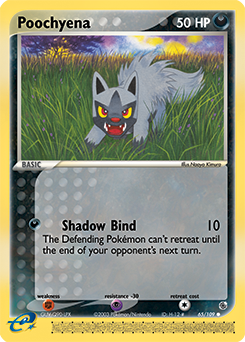 Poochyena #65 Poochyena - Ruby & Sapphire - #65 - Pokemon TCG card