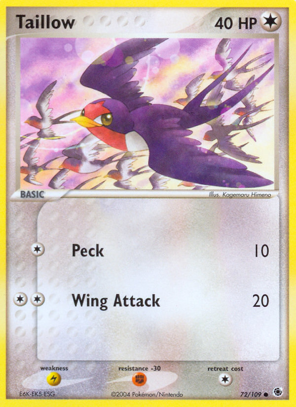 Taillow - Ruby & Sapphire - #72 - Pokemon TCG card