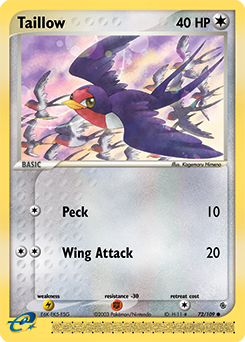 Taillow - Ruby & Sapphire - #72 - Pokemon TCG card