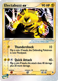 Electabuzz ex - Ruby & Sapphire - #97 - Pokemon TCG card