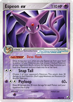 Espeon ex #102 Espeon ex - Unseen Forces - #102 - Pokemon TCG card