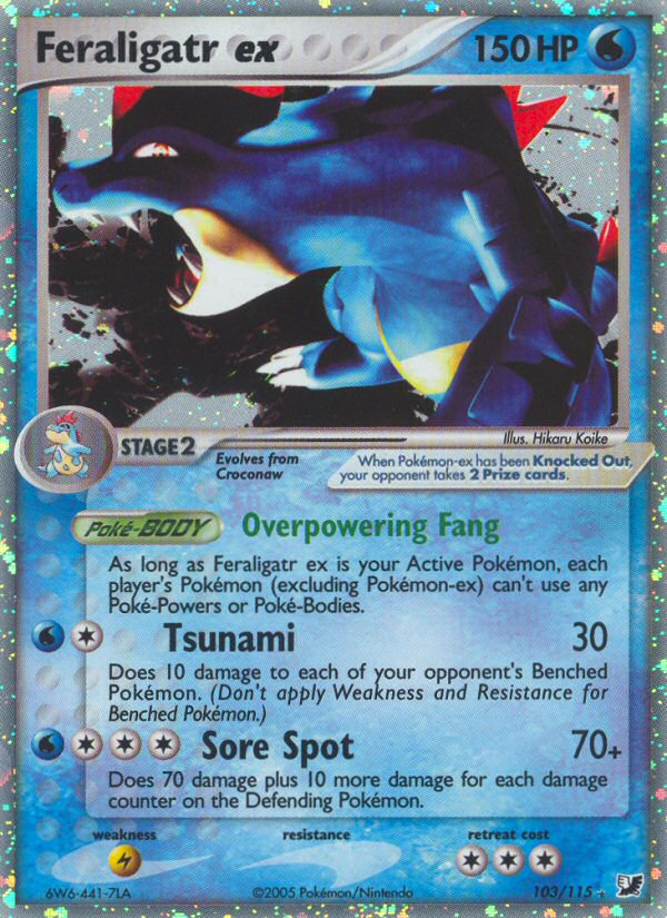 Feraligatr ex - Unseen Forces - #103 - Pokemon TCG card