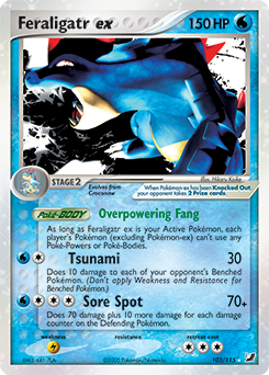 Feraligatr ex #103 Feraligatr ex - Unseen Forces - #103 - Pokemon TCG card
