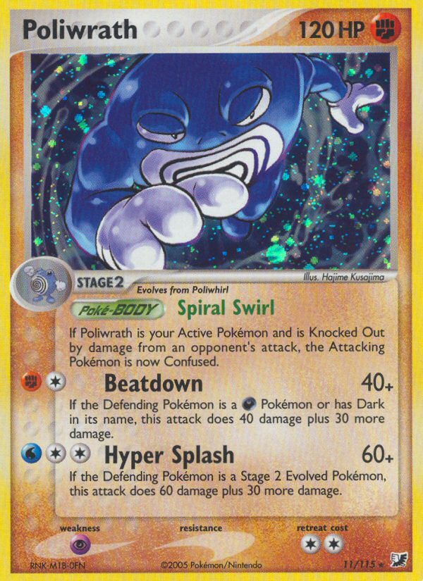 Poliwrath - Unseen Forces - #11 - Pokemon TCG card
