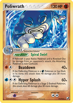 Poliwrath #11 Poliwrath - Unseen Forces - #11 - Pokemon TCG card