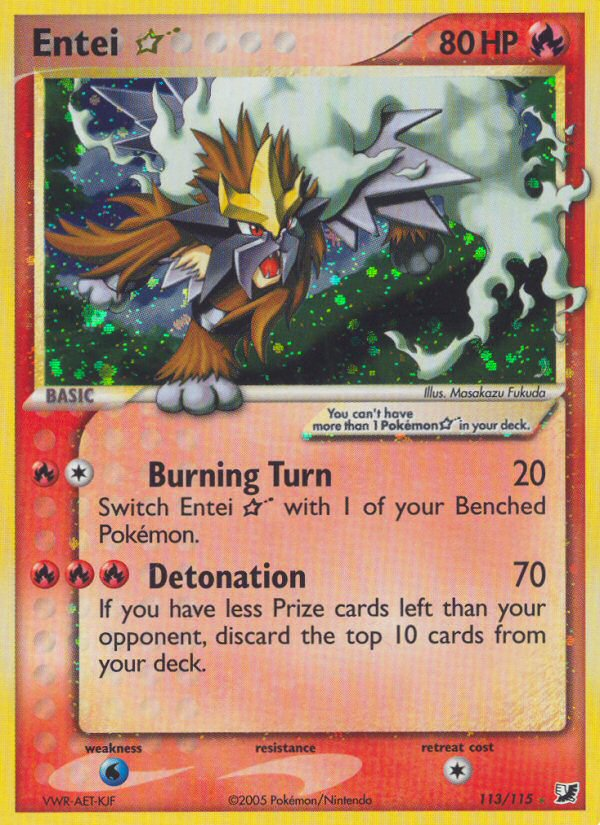 Entei ★ - Unseen Forces - #113 - Pokemon TCG card