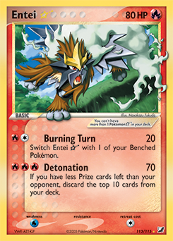 Entei ★ #113 Entei ★ - Unseen Forces - #113 - Pokemon TCG card
