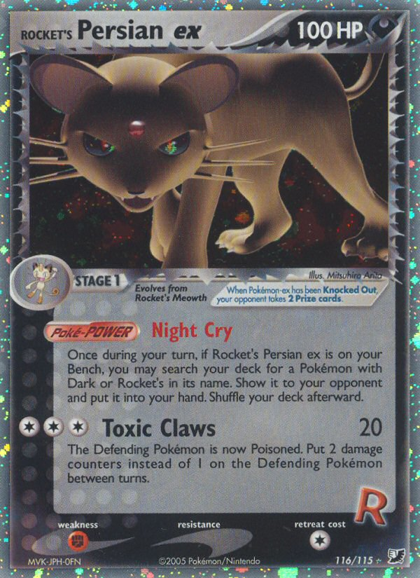 Rocket's Persian ex - Unseen Forces - #116 - Pokemon TCG card
