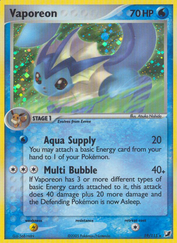 Vaporeon - Unseen Forces - #19 - Pokemon TCG card