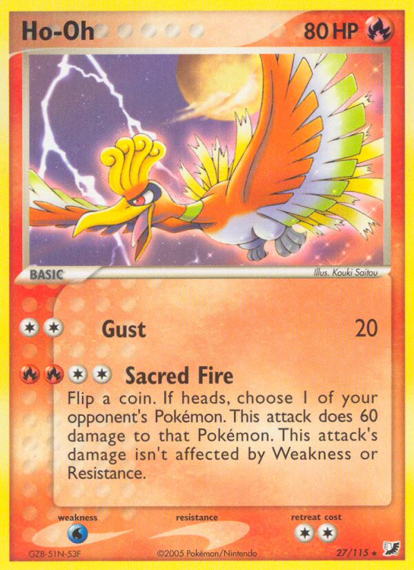 Ho-Oh - Unseen Forces - #27 - Pokemon TCG card