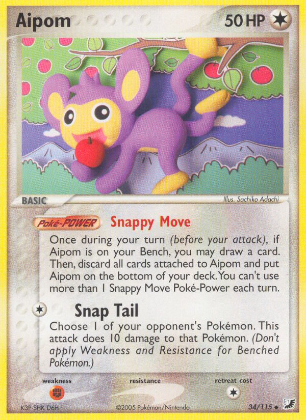 Aipom - Unseen Forces - #34 - Pokemon TCG card