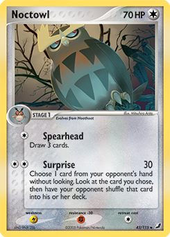 Noctowl #43 Noctowl - Unseen Forces - #43 - Pokemon TCG card
