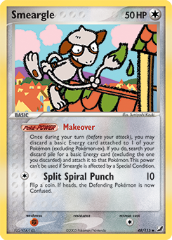 Smeargle #48 Smeargle - Unseen Forces - #48 - Pokemon TCG card