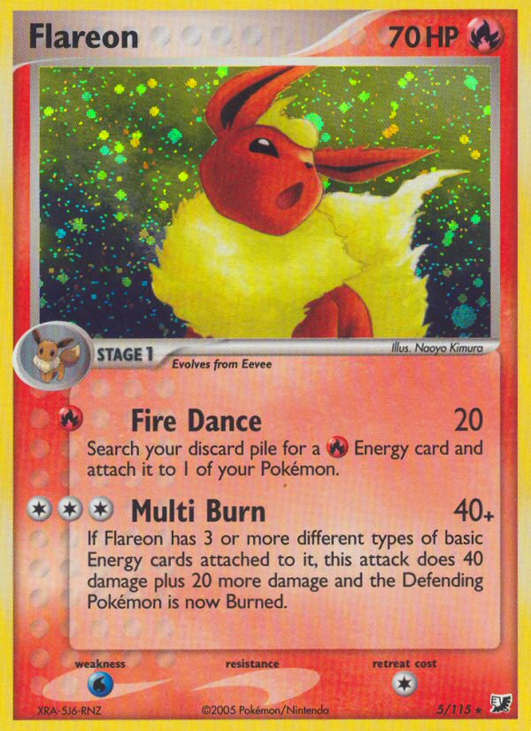 Flareon - Unseen Forces - #5 - Pokemon TCG card