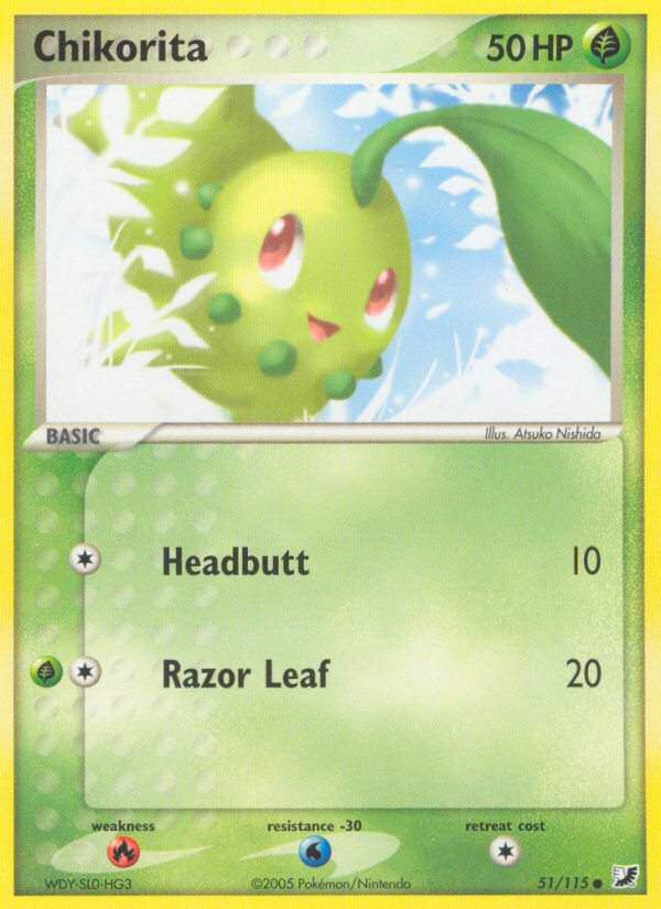 Chikorita - Unseen Forces - #51 - Pokemon TCG card