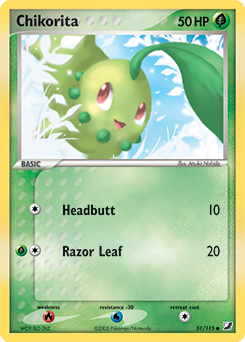 Chikorita #51 Chikorita - Unseen Forces - #51 - Pokemon TCG card