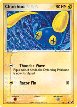 Chinchou #52 Chinchou - Unseen Forces - #52 - Pokemon TCG card