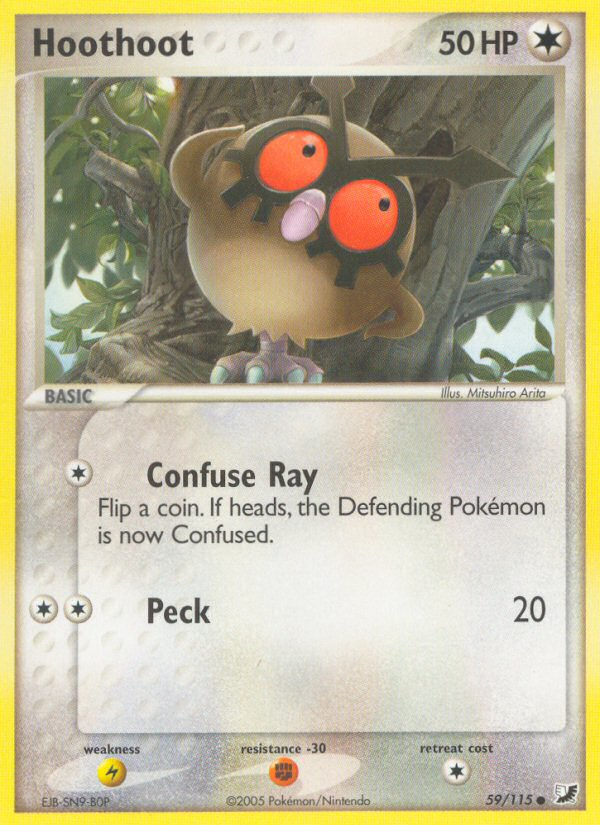 Hoothoot - Unseen Forces - #59 - Pokemon TCG card