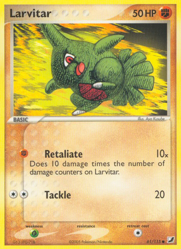Larvitar - Unseen Forces - #61 - Pokemon TCG card