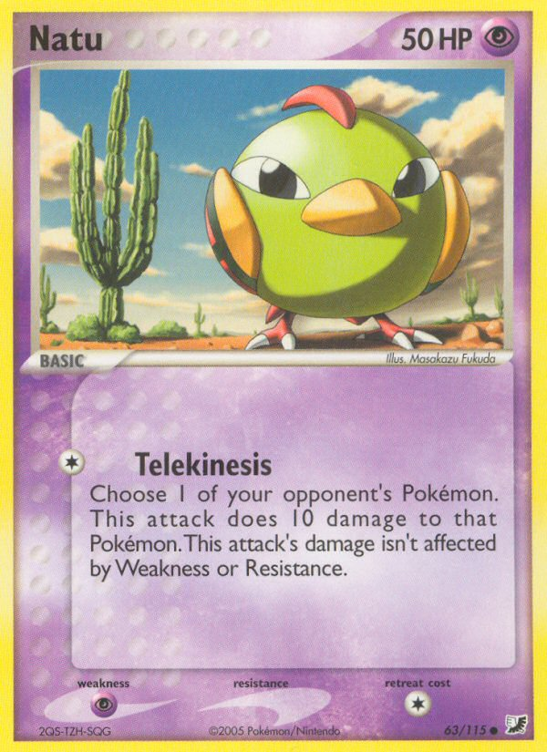 Natu - Unseen Forces - #63 - Pokemon TCG card