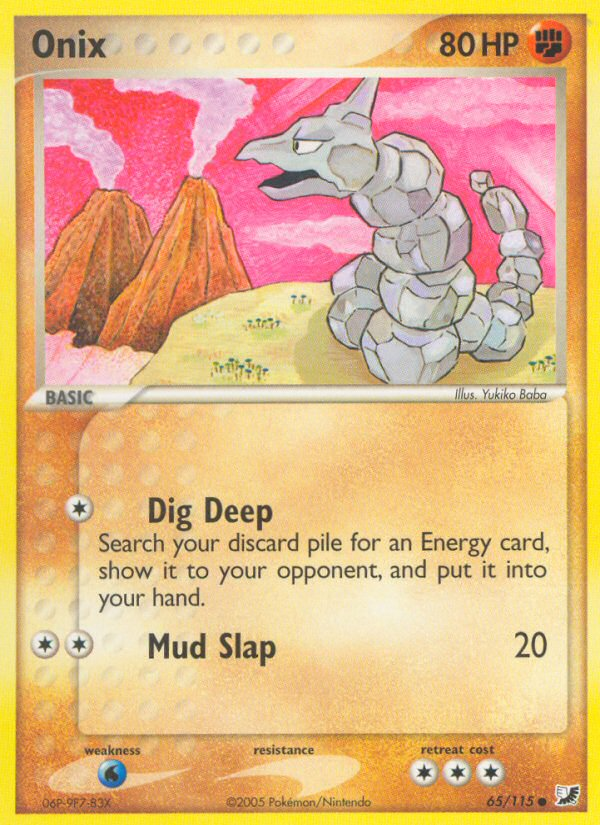 Onix - Unseen Forces - #65 - Pokemon TCG card