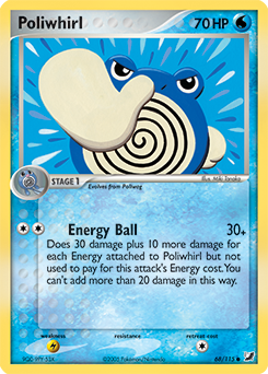 Poliwhirl #68 Poliwhirl - Unseen Forces - #68 - Pokemon TCG card