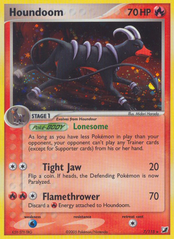 Houndoom - Unseen Forces - #7 - Pokemon TCG card