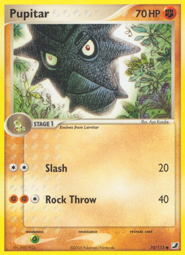 Pupitar - Unseen Forces - #70 - Pokemon TCG card