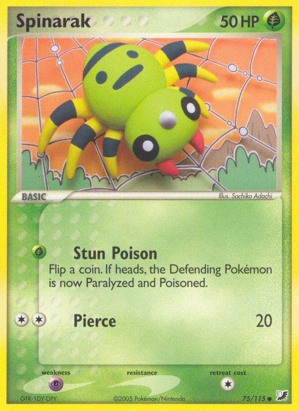 Spinarak - Unseen Forces - #75 - Pokemon TCG card